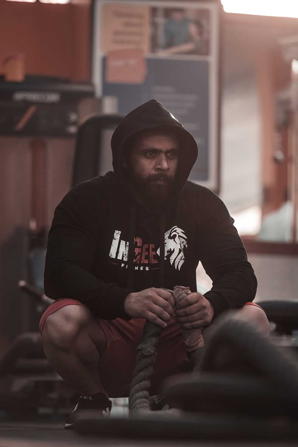 Brand Ambassador Bodybuilding Champion Nitin Sharma in InGene Fitness Hoodie